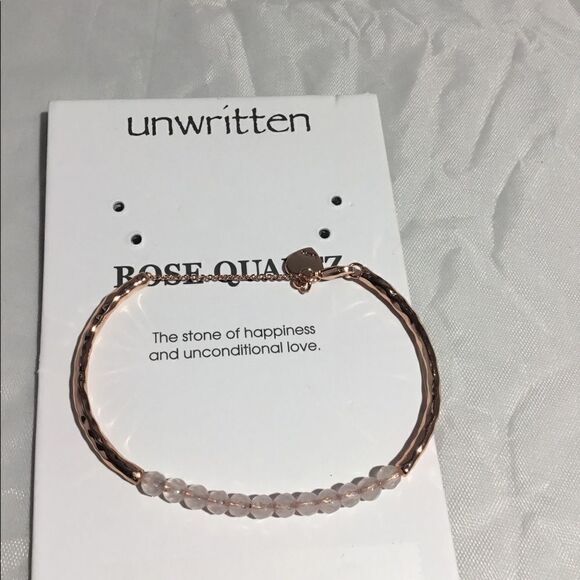 Unwritten Rose Quartz (4mm) Bangle Bracelet (G1) - Picture 3 of 5